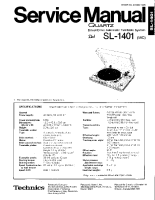 Technics - SL-1401 - Service manual 